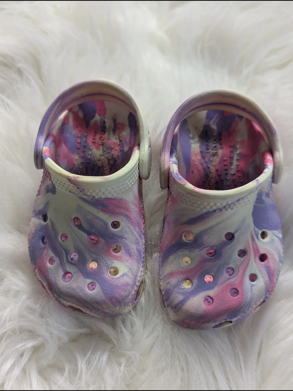 Crocs Kids' Tie-Dye Clog - Pink & Purple